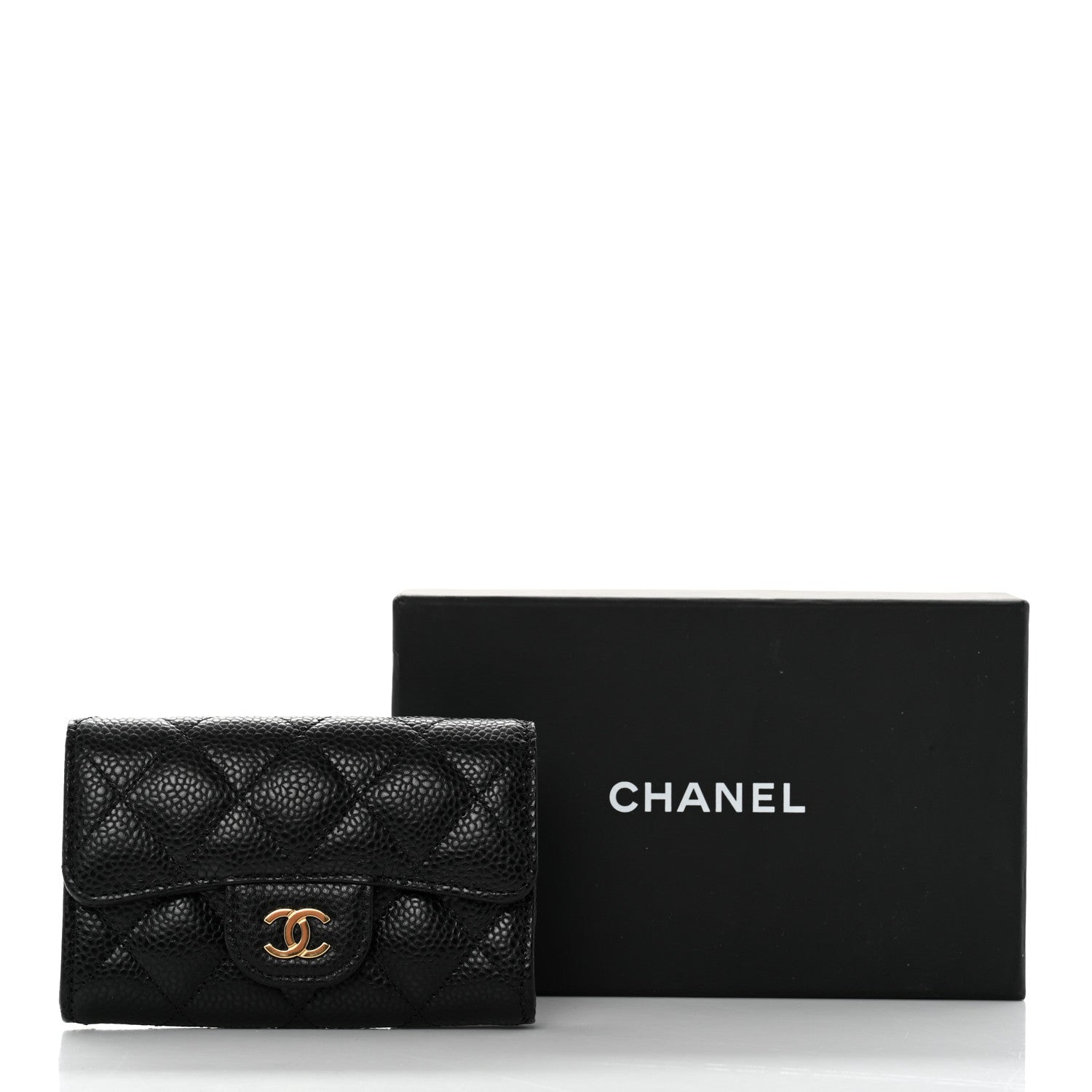 Chanel Caviar Quilted Flap Card Holder Wallet Black 9 of 9