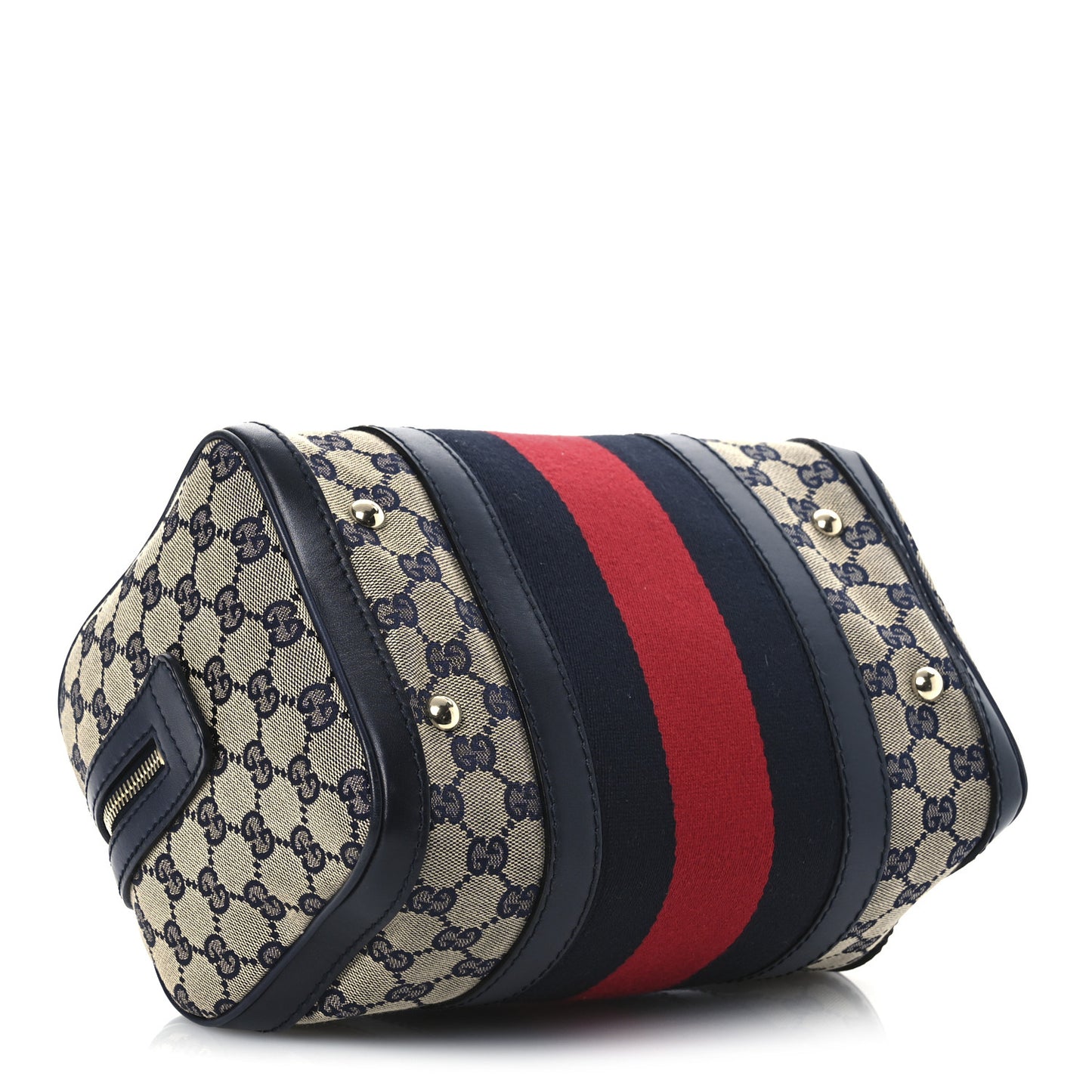 Monogram Vintage Web Small Boston Navy
