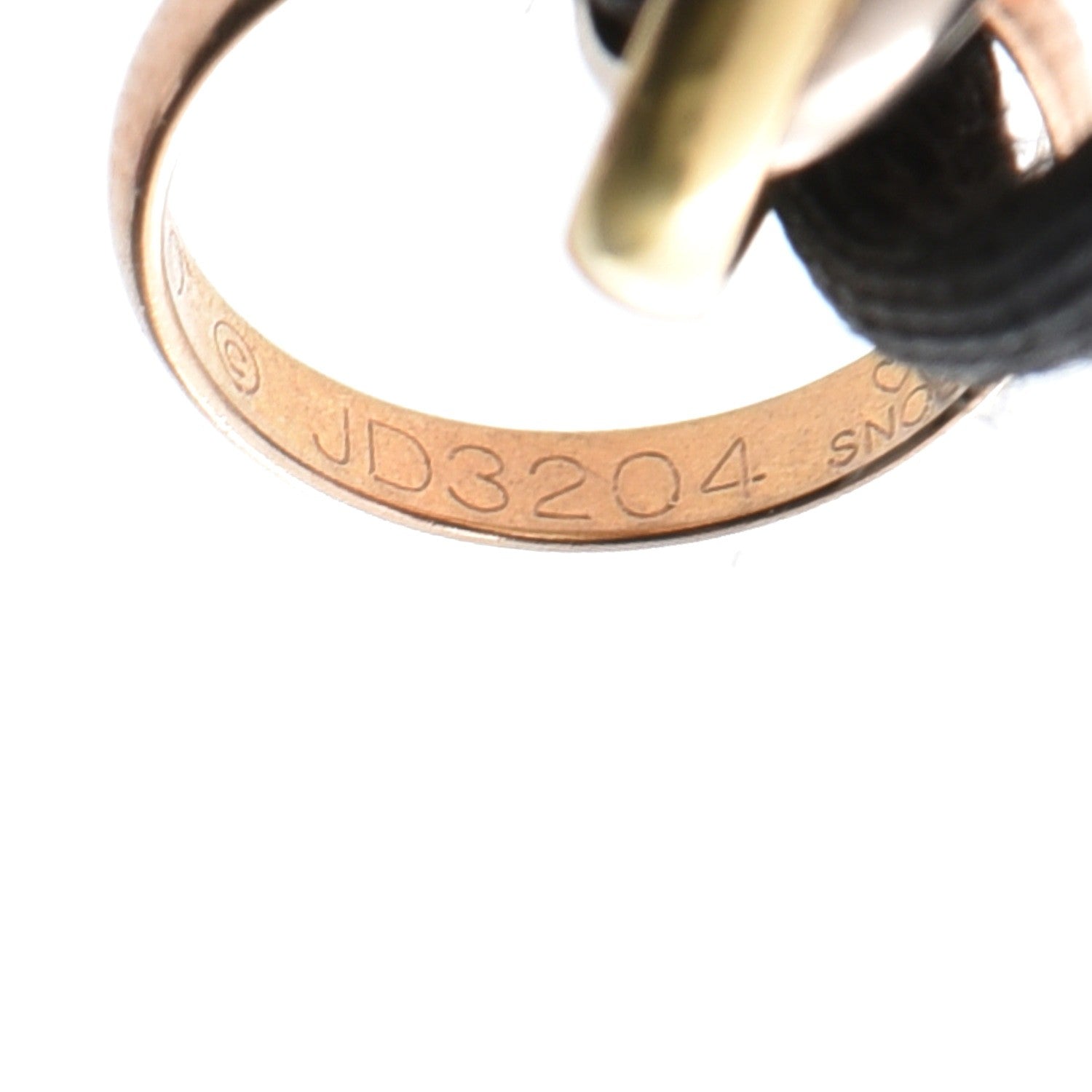 Cartier 18K Pink Yellow White Gold Trinity Adjustable Cord Bracelet Black 8 of 11