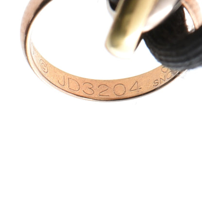 Cartier 18K Pink Yellow White Gold Trinity Adjustable Cord Bracelet Black 8 of 11