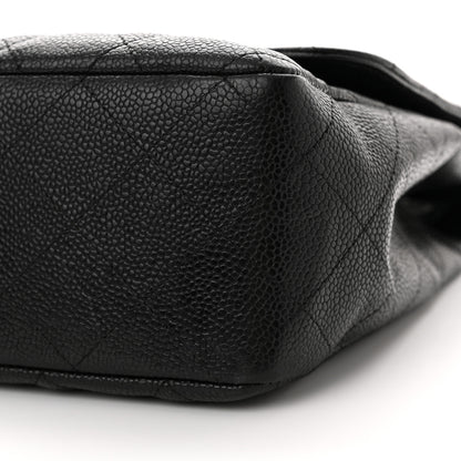 Chanel Caviar Quilted Jumbo Single Flap Black 10 of 17