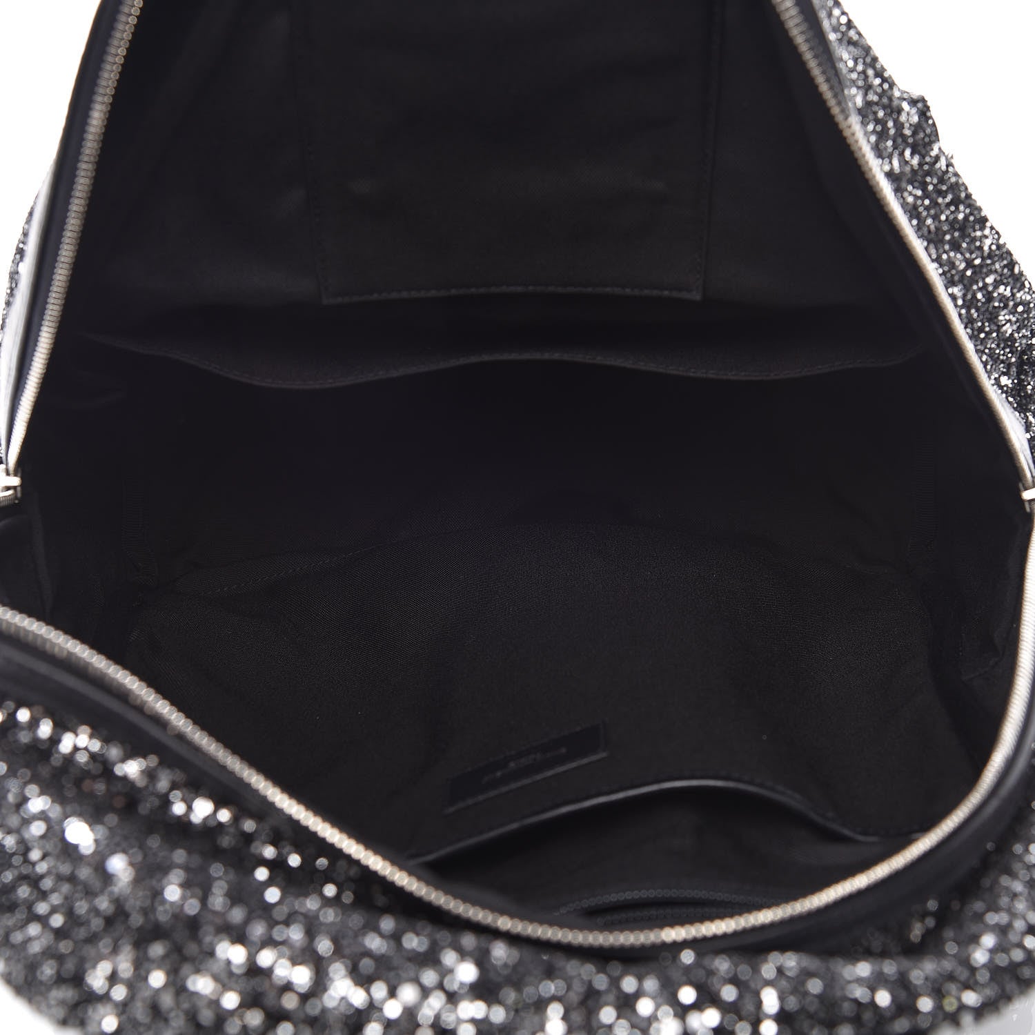 Saint Laurent Glitter Canvas City Backpack Black 7 of 10