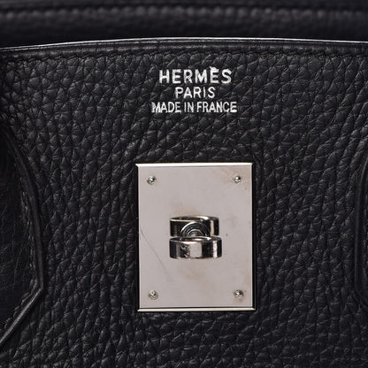 Hermes Taurillon Clemence Birkin 35 Black 20 of 32