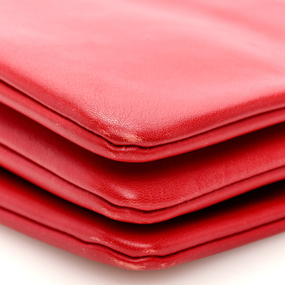 Celine Lambskin Small Trio Crossbody Bag Red 10 of 13