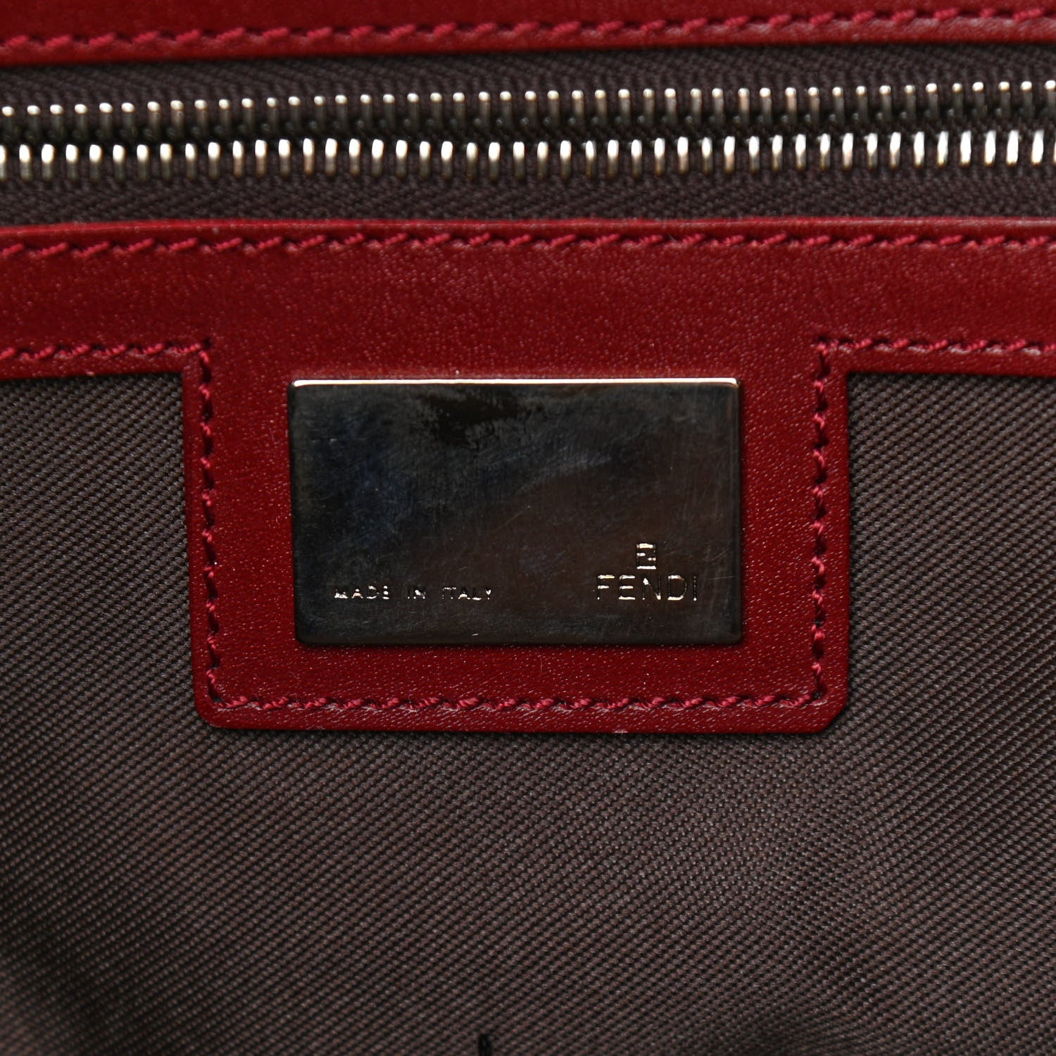 Fendi Zucca Shoulder Bag Tobacco Red 6 of 9