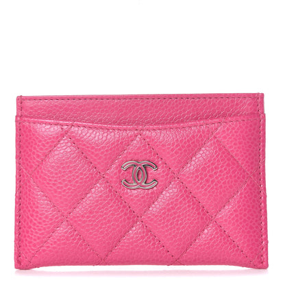 Chanel Caviar Quilted Card Holder Pink 1 of 9