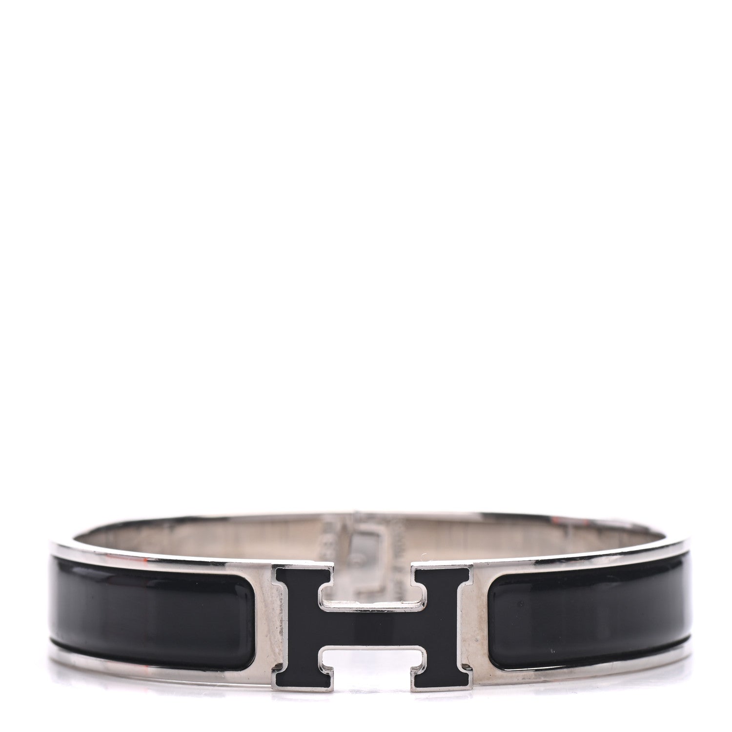 Hermes Enamel Narrow Clic Clac H Bracelet PM Black 1 of 8