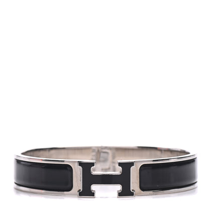 Hermes Enamel Narrow Clic Clac H Bracelet PM Black 1 of 8