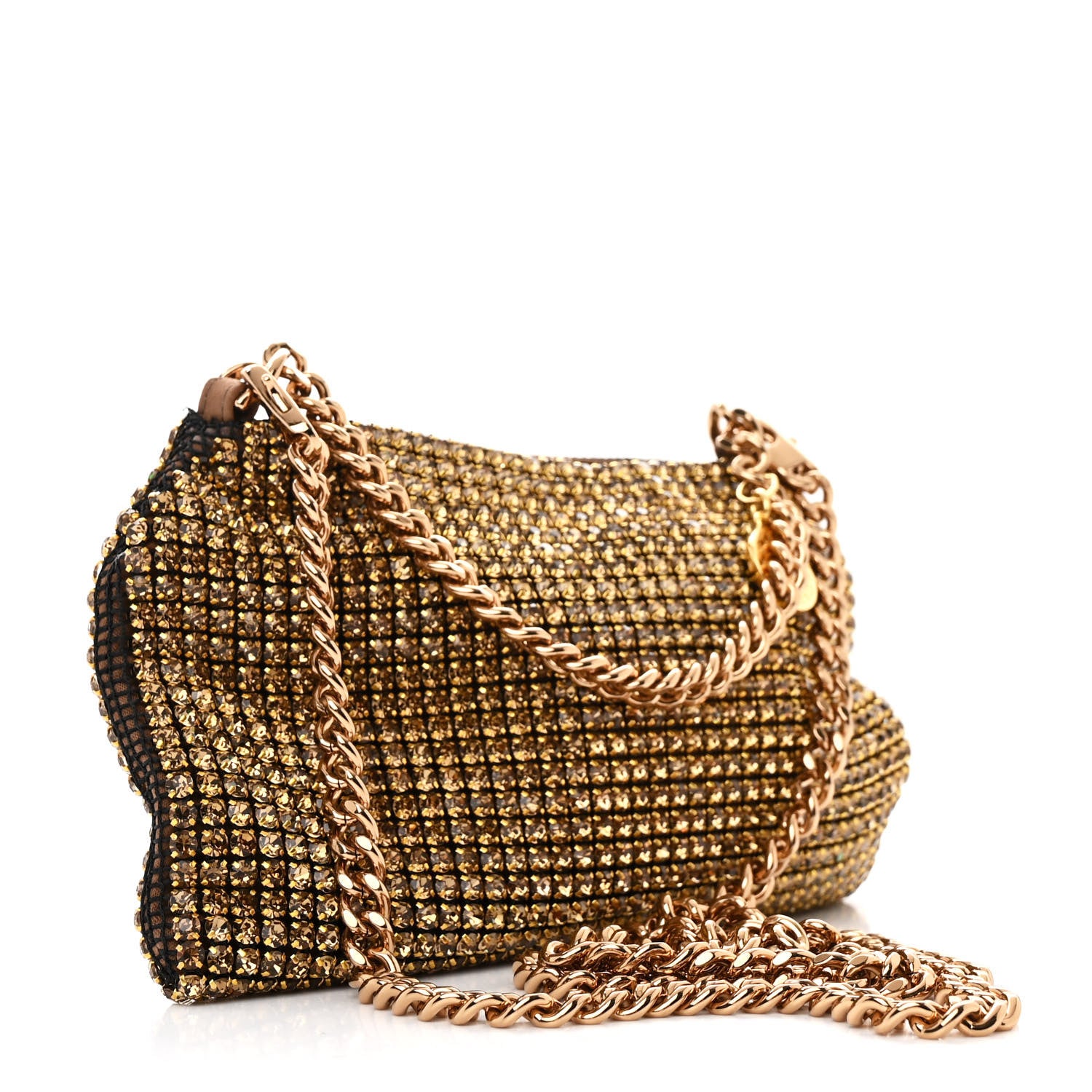 Stella McCartney Crystal Mesh Falabella Shoulder Bag Metallic Brown 3 of 11