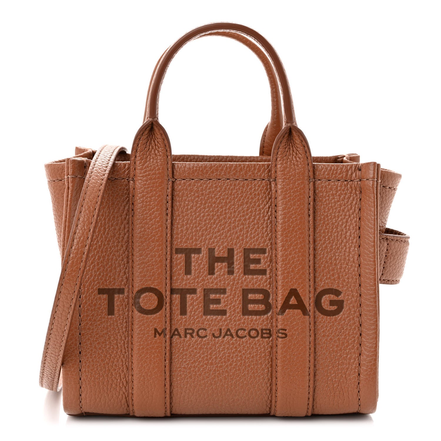 Marc Jacobs Grained Calfskin Micro The Tote Bag Argan Oil 1 of 10