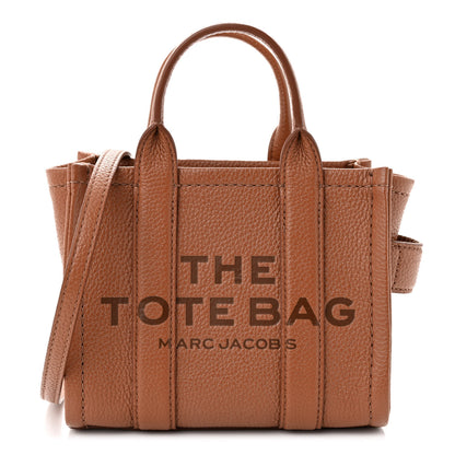 Marc Jacobs Grained Calfskin Micro The Tote Bag Argan Oil 1 of 10
