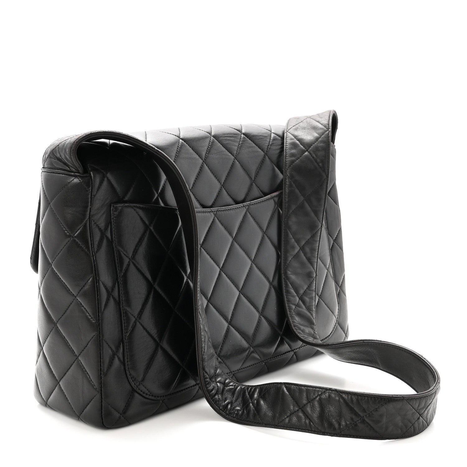 Chanel Lambskin Quilted Flap Shoulder Bag Black 3 of 11
