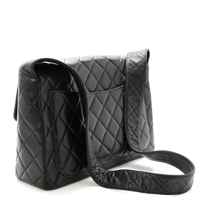 Chanel Lambskin Quilted Flap Shoulder Bag Black 3 of 11