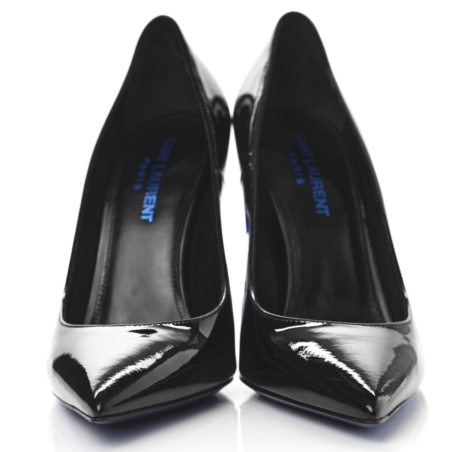 Saint Laurent Patent Opyum 110 Pumps 36 Black Blue 2 of 10