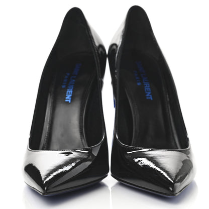 Saint Laurent Patent Opyum 110 Pumps 36 Black Blue 2 of 10