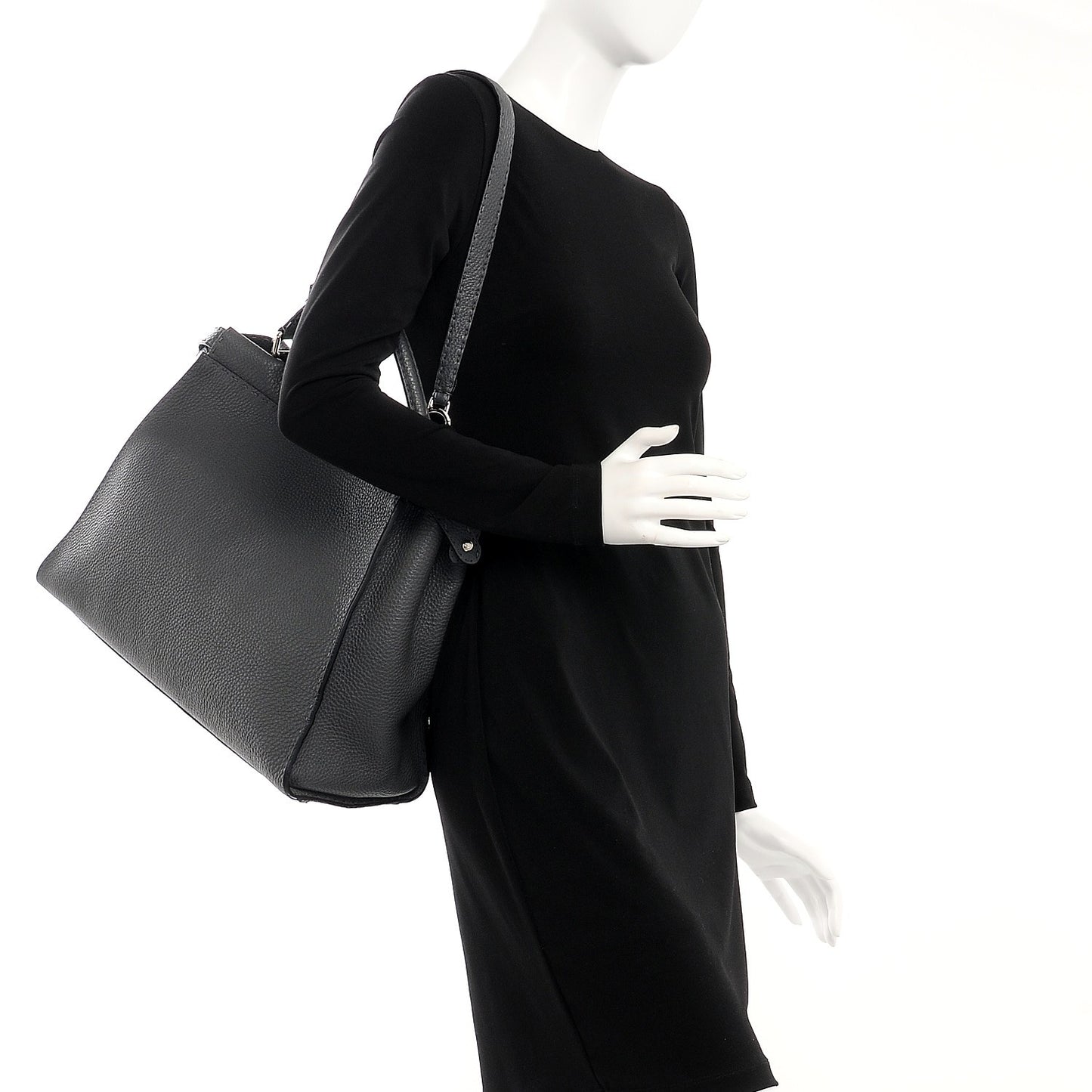 Cuoio Romano Selleria Bi-Color Large Peekaboo Iconic Satchel Asfalto Latte