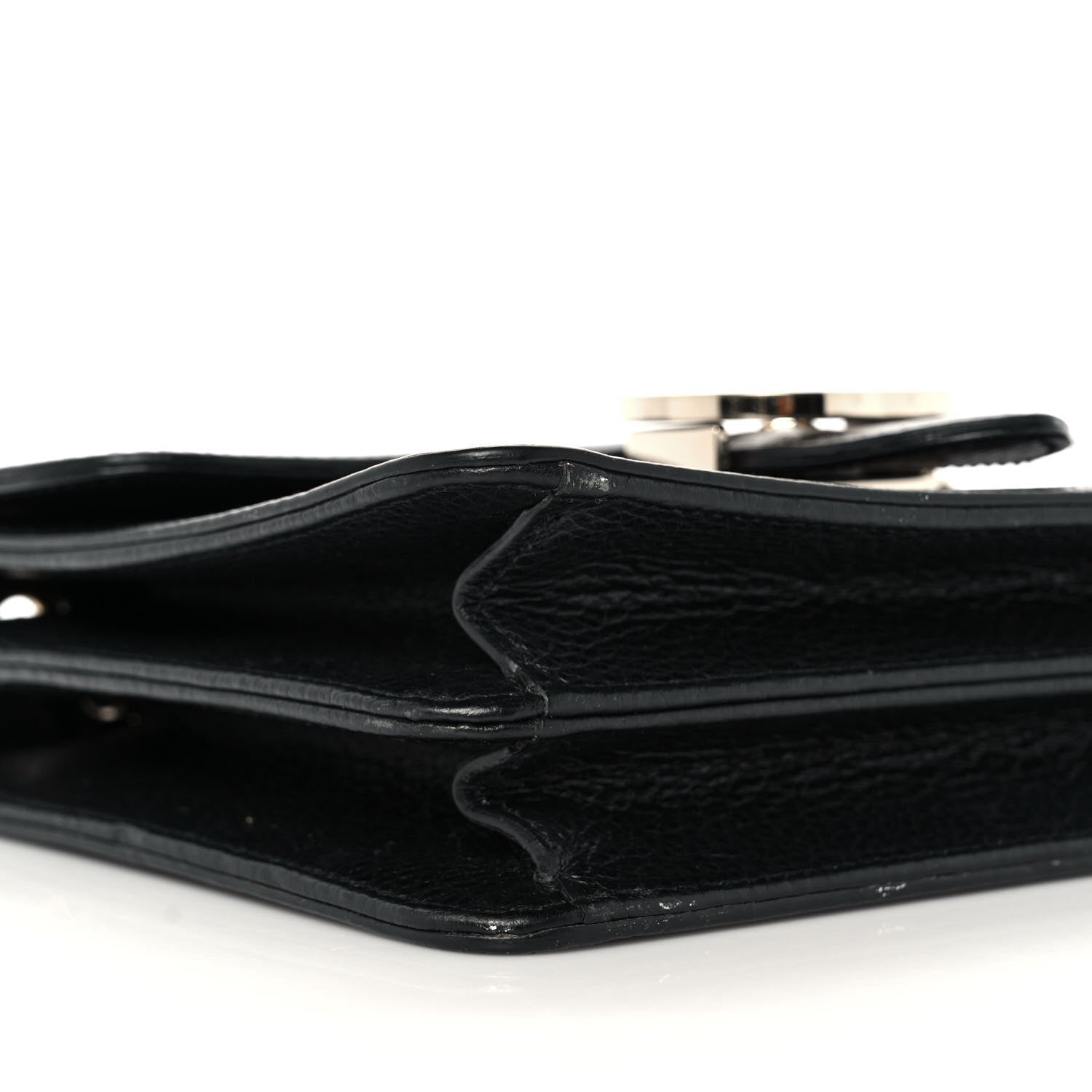 Gucci Dollar Calfskin Small Interlocking G Shoulder Bag Black 8 of 9