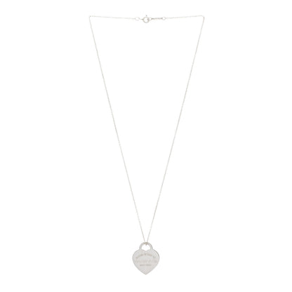 Tiffany Sterling Silver Medium Return To Tiffany Heart Pendant Necklace 3 of 5