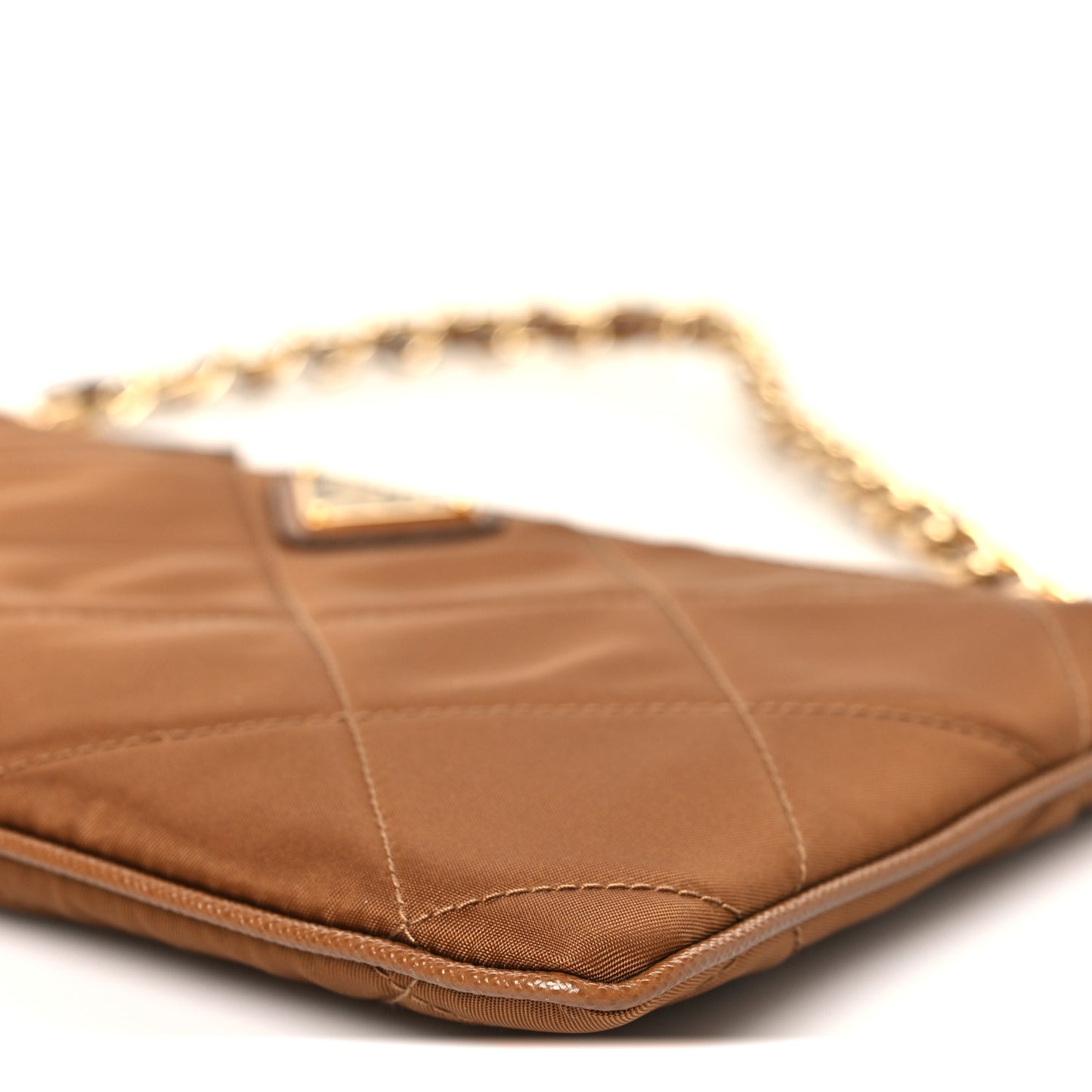 Re-Nylon Tessuto Impuntu Quilted Re-Edition 1995 Chaine Pouch Brandy