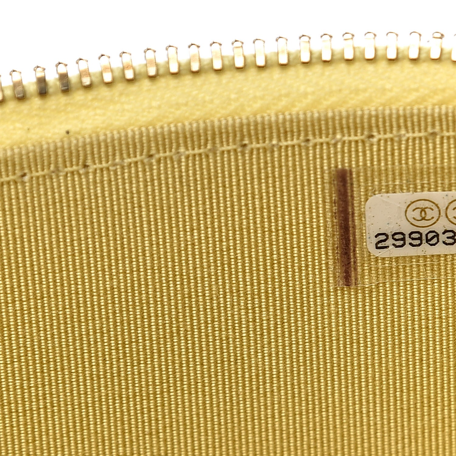 Chanel Caviar Quilted Mini Vanity Case With Chain Light Yellow 7 of 11