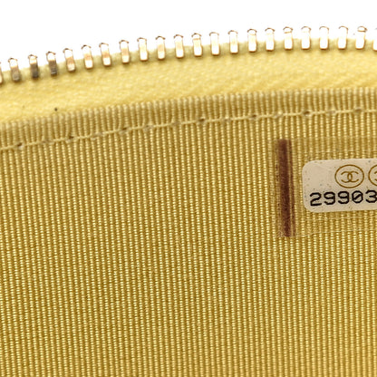 Chanel Caviar Quilted Mini Vanity Case With Chain Light Yellow 7 of 11