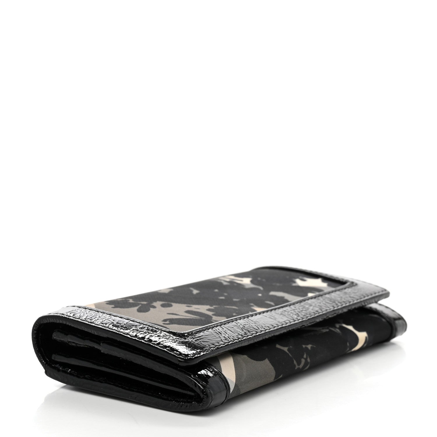 Burberry Nylon Beat Check Floral Continental Wallet Black 4 of 7