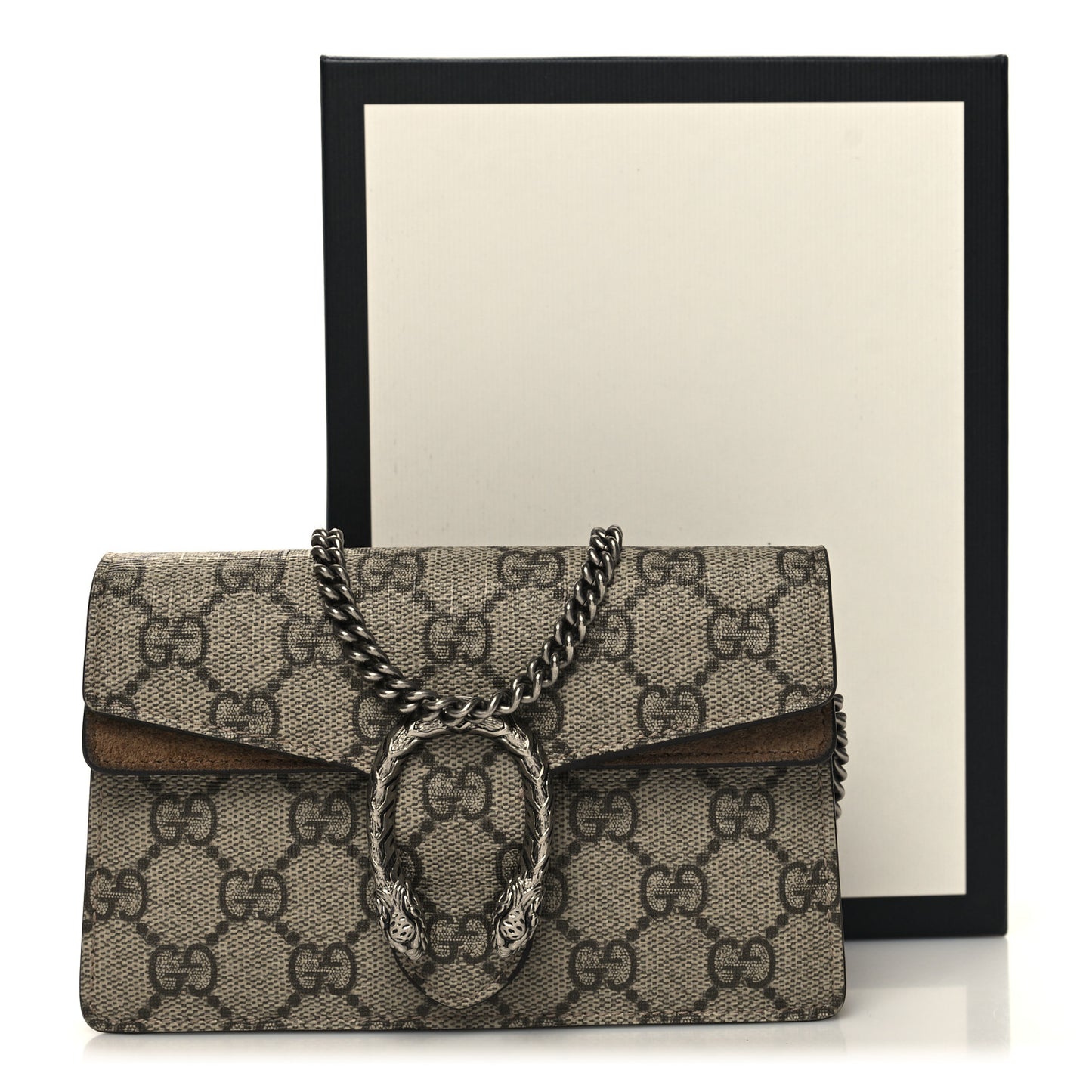 GG Supreme Monogram Super Mini Dionysus Shoulder Bag Taupe