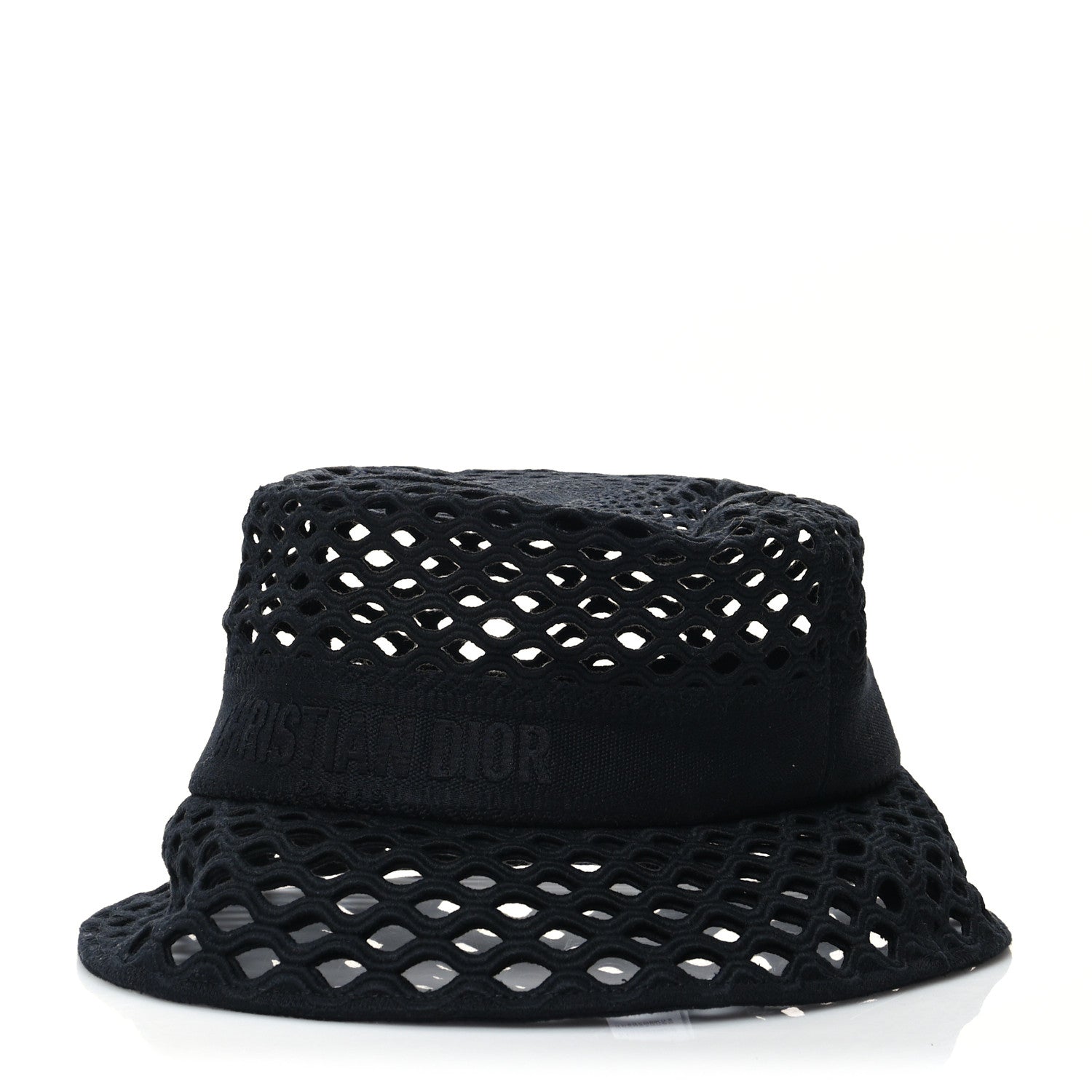 Christian Dior Mesh Small Brim Bucket Hat 58 Black 1 of 8