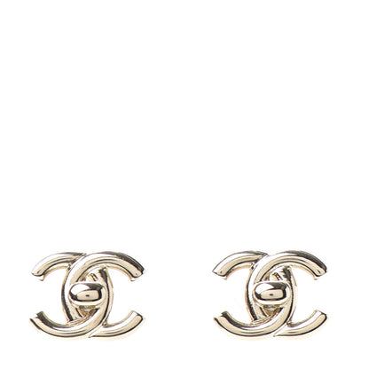 Chanel Metal CC Turnlock Earrings Gold 1 of 4