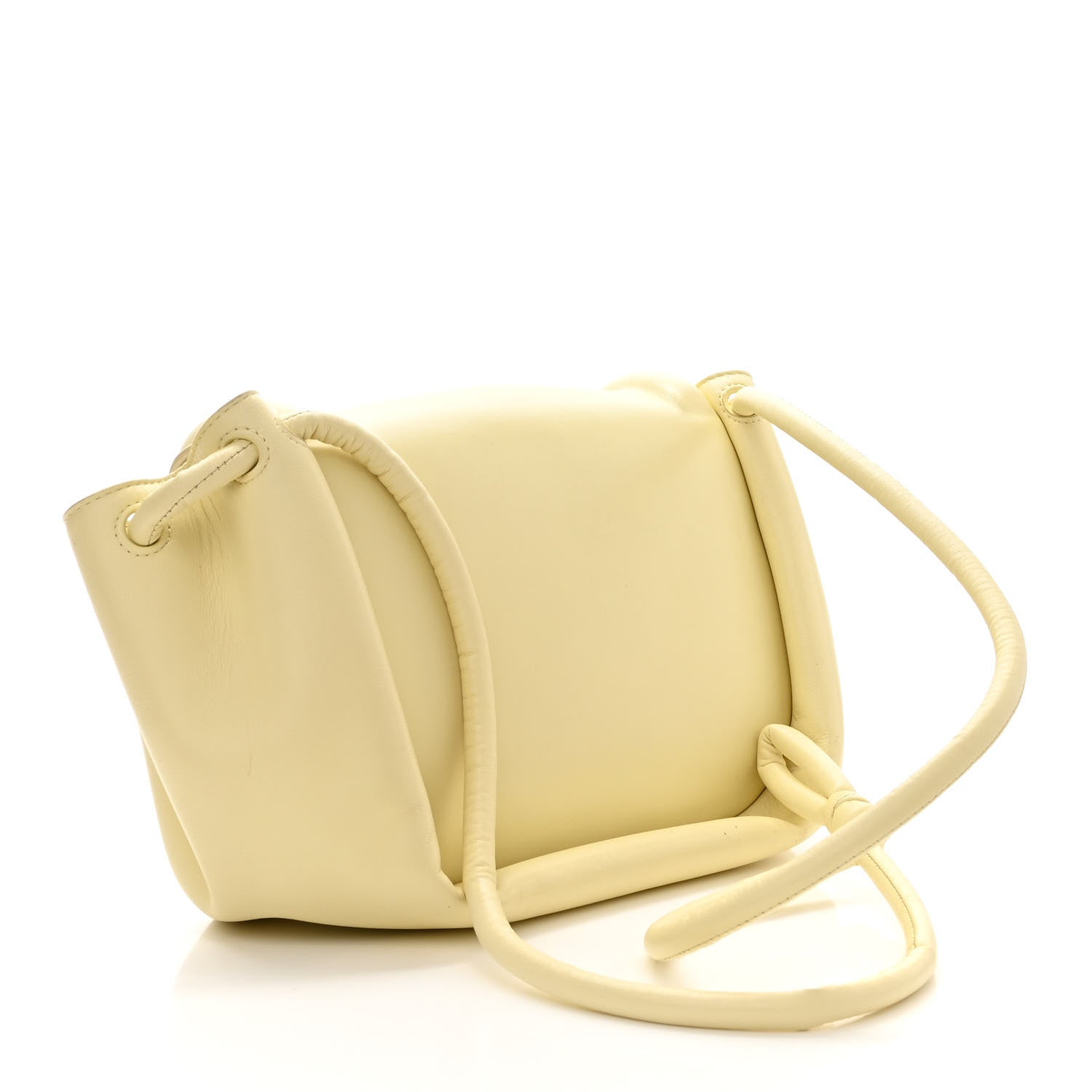 Bottega Veneta Lambskin Small Beak Triangle Flap Shoulder Bag Ice Cream 3 of 14