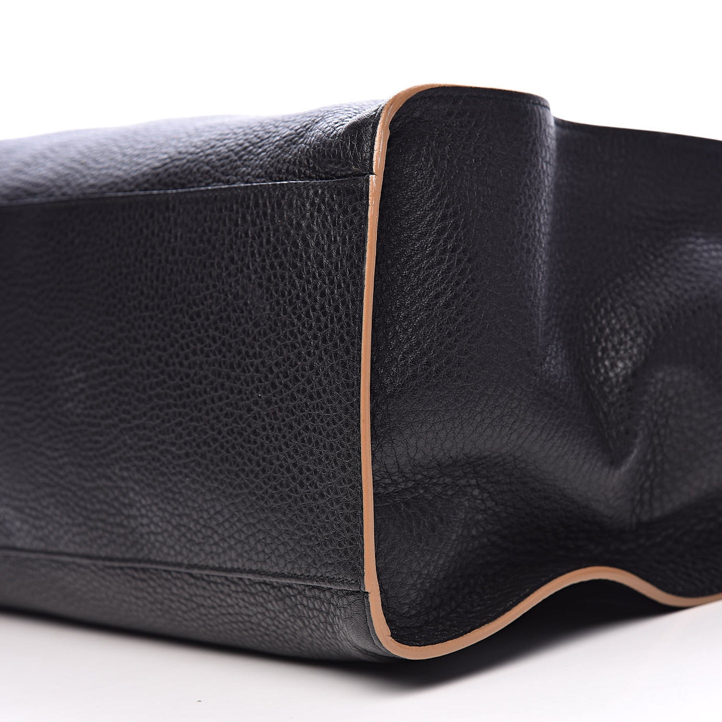 Cellarius Calfskin Bi-Color Ramble Layered Tote Black Camelia