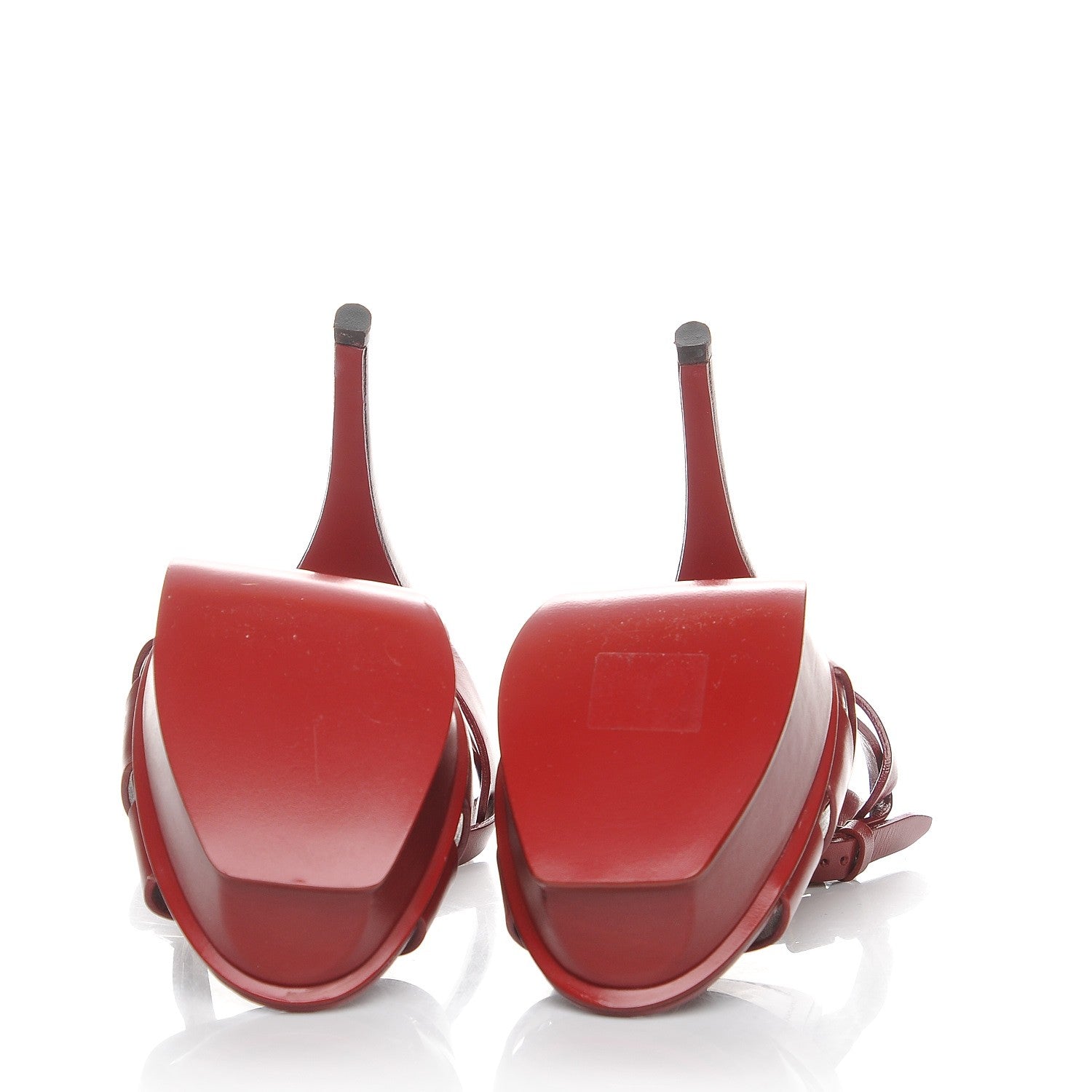 Saint Laurent Calfskin Tribute 105 Platform Sandals 35.5 Deep Red 5 of 6