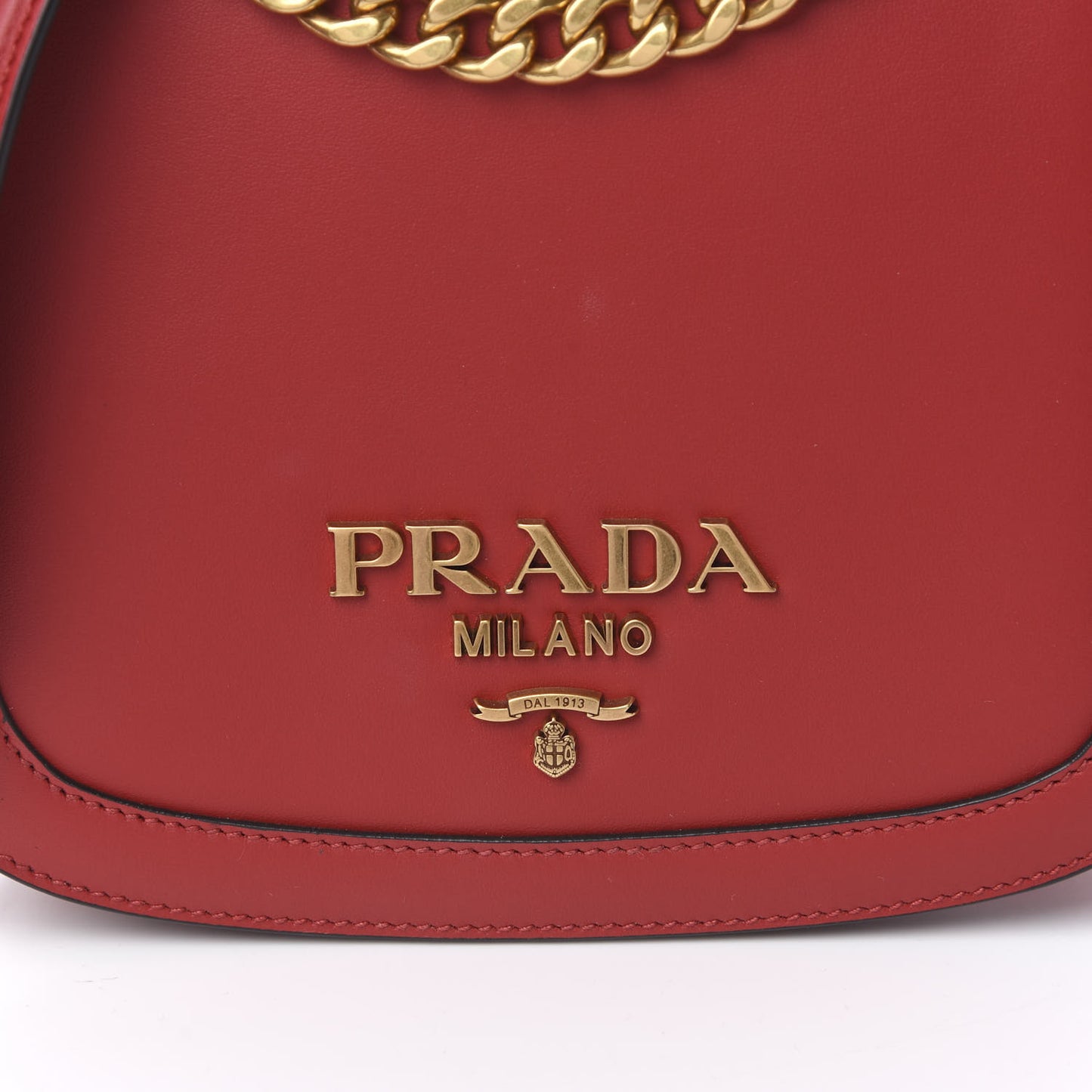 City Calfskin Pionniere Saddle Bag Fuoco