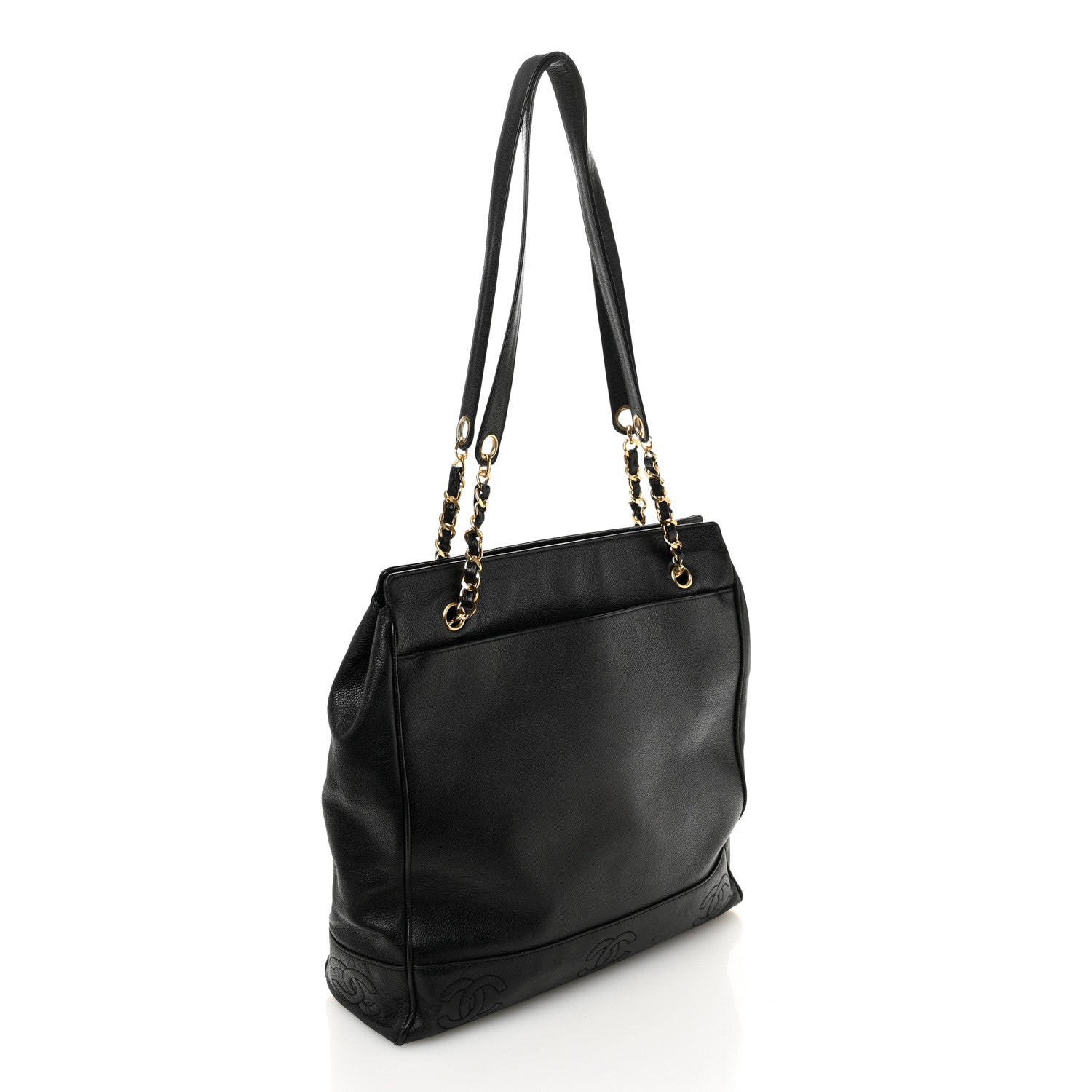 Chanel Caviar Triple CC Shoulder Bag Black 3 of 11