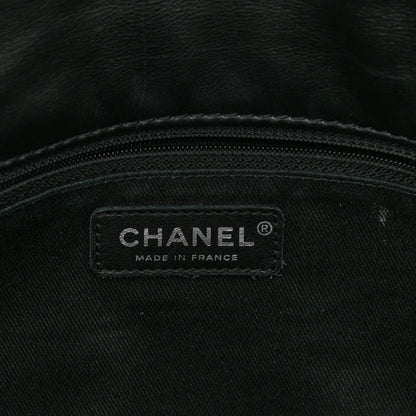 Chanel Calfskin Stitched Large Expandable Flap Bag Black 6 of 10
