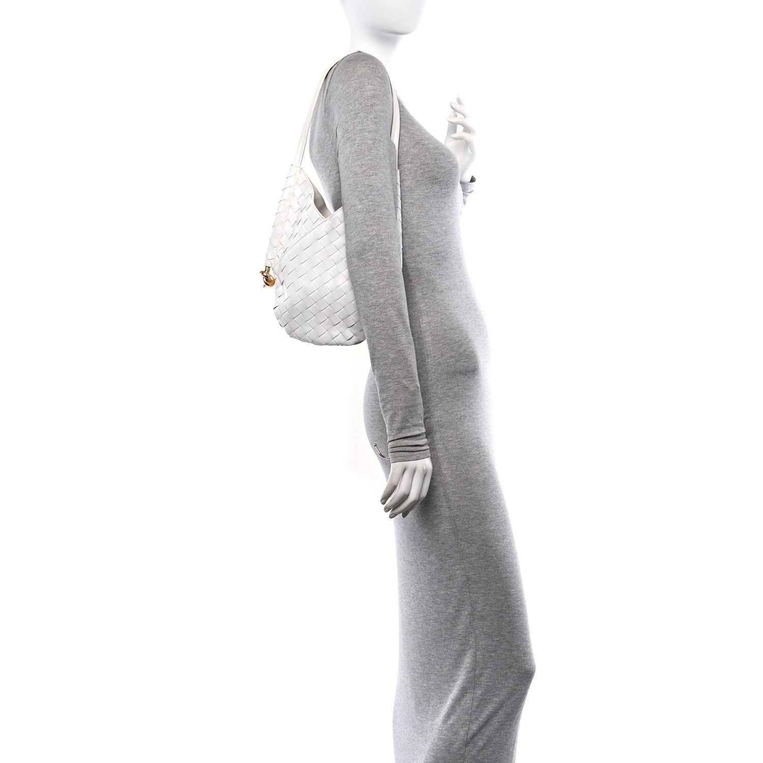 Bottega Veneta Nappa Intrecciato Small Solstice Hobo White 2 of 13