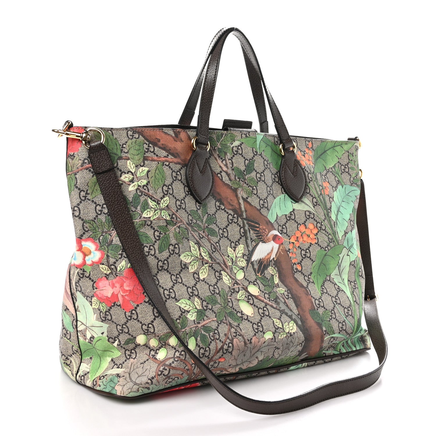 Gucci Soft GG Supreme Monogram Tian Medium Crossbody Tote Beige Multicolor New Acero 3 of 10