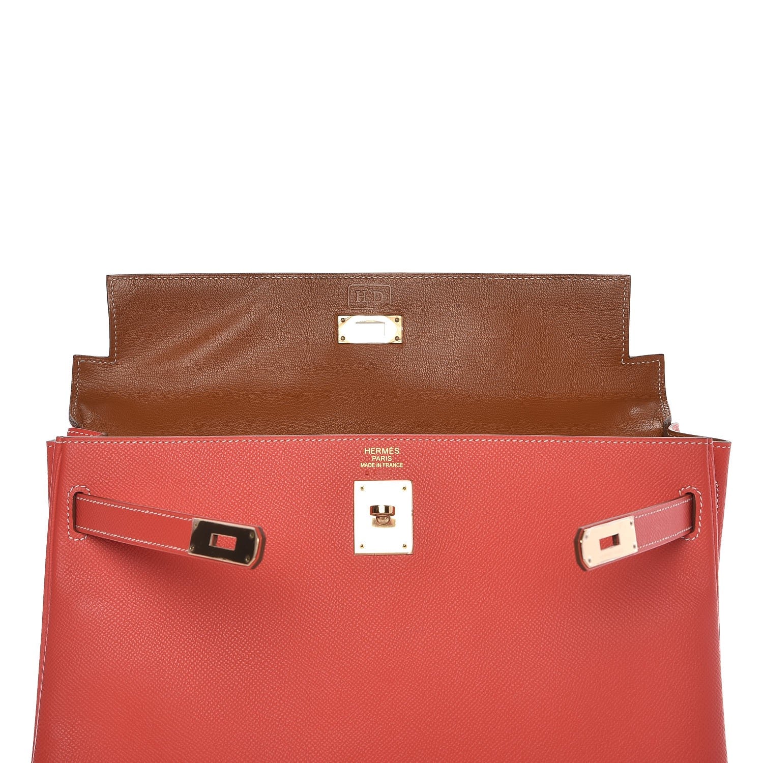 Hermes Epsom Verso Kelly Retourne 35 Rose Jaipur Gold 25 of 32