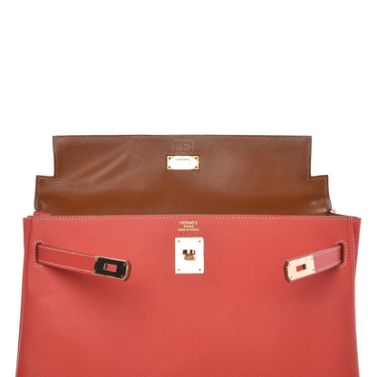 Hermes Epsom Verso Kelly Retourne 35 Rose Jaipur Gold 25 of 32