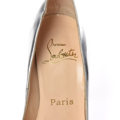 Christian Louboutin Metallic Calfskin Wood Bruges 120 Pumps 35.5 Silver 9 of 9