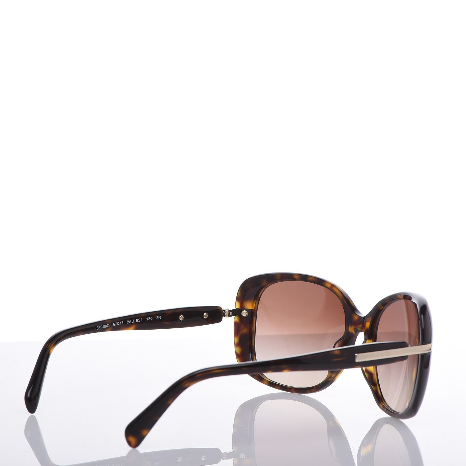 Prada Square Sunglasses SPR 08O Tortoise Brown 4 of 7