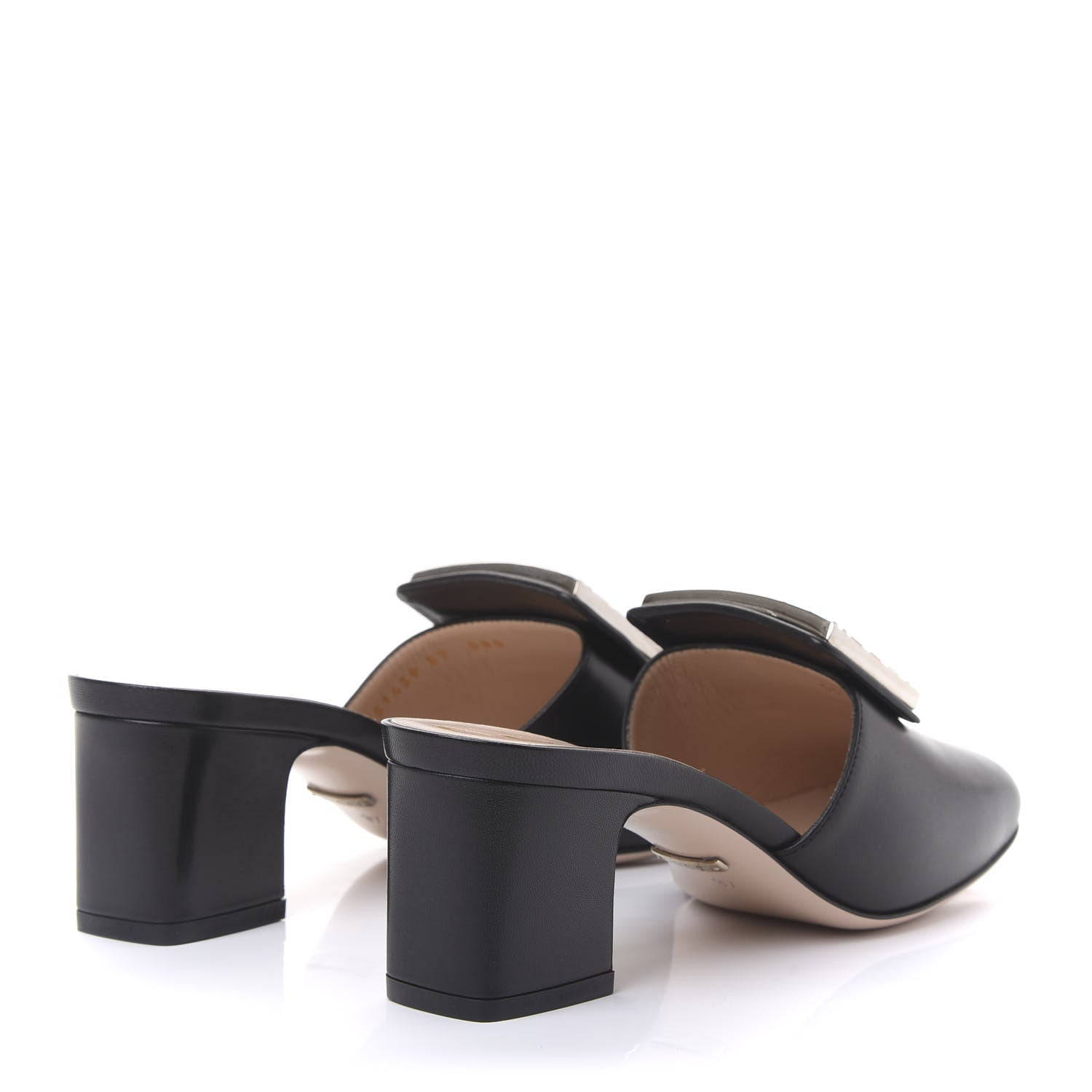Gucci Malaga Kid Crystal Square G Madelyn Mules 37 Black 4 of 9