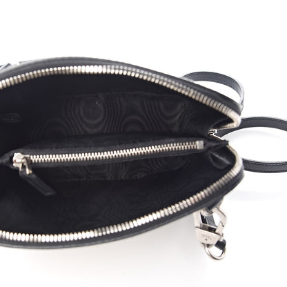 Gucci X SEGA Calfskin GUCCY Stars Mini Dome Shoulder Bag Black Gold 5 of 10