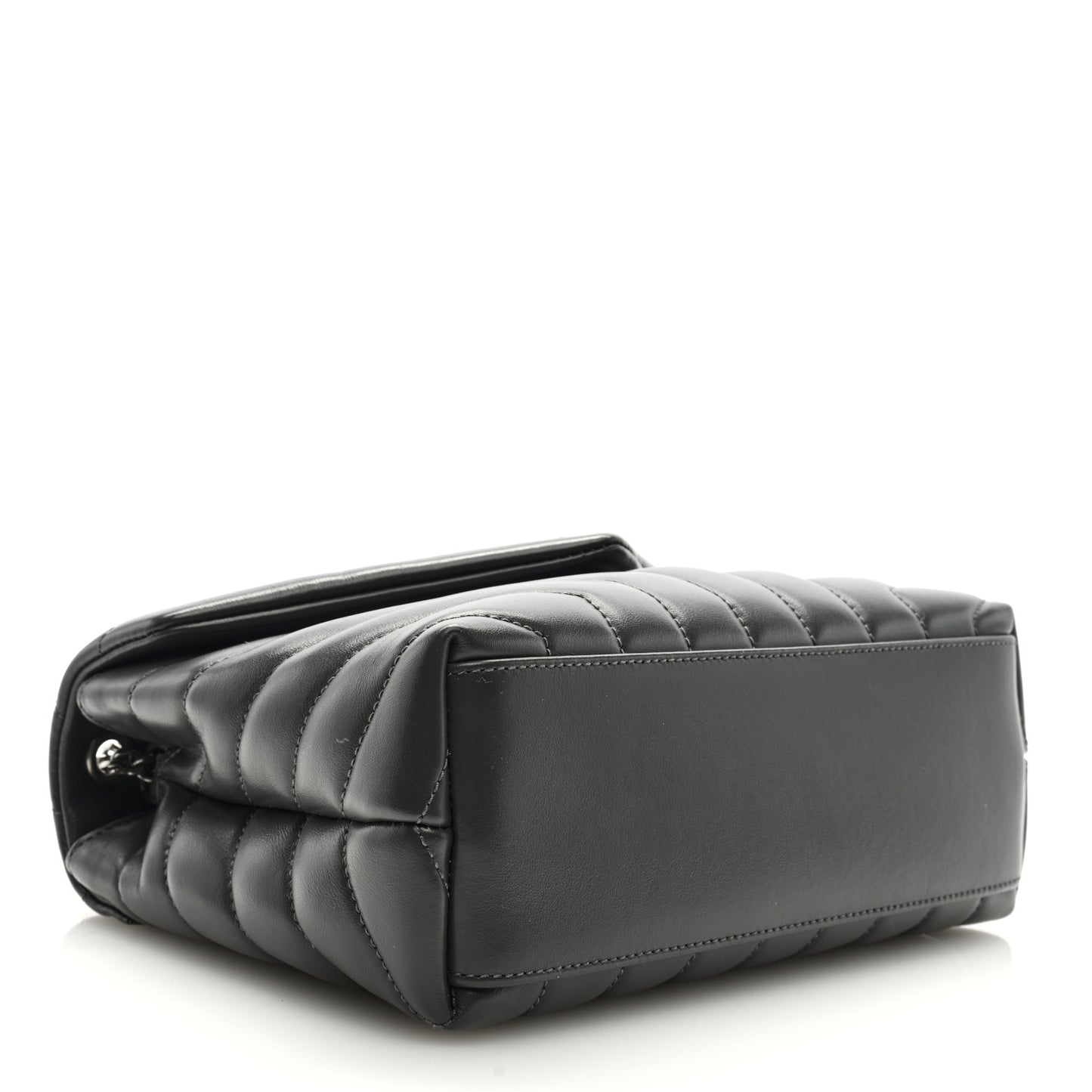 Calfskin Y Quilted Monogram Small Loulou Chain Satchel Storm