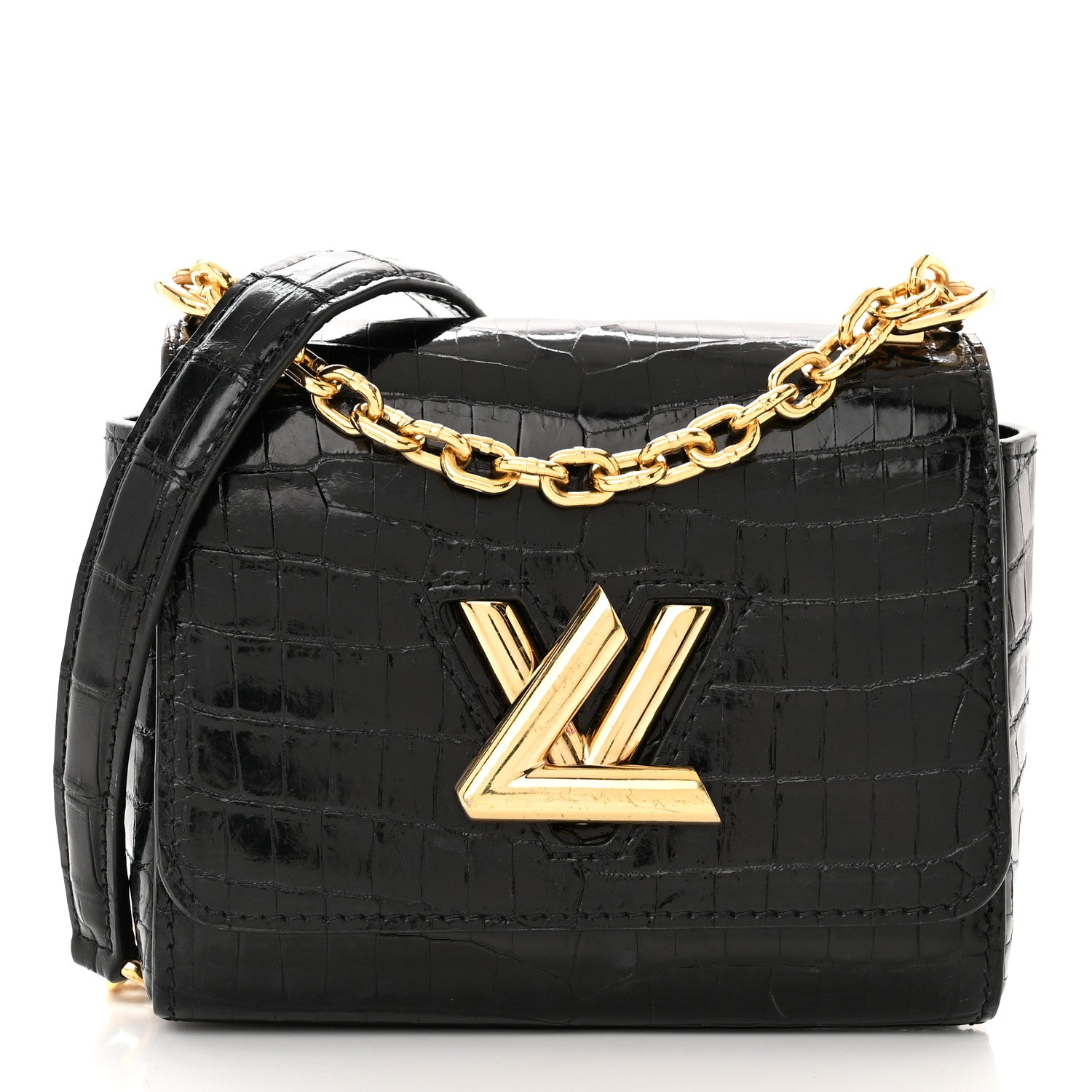 Louis Vuitton Crocodile Twist Mini Shoulder Bag Black 1411739