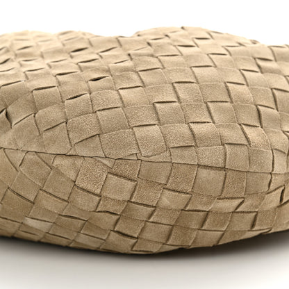 Bottega Veneta Suede Calfskin Intrecciato Teen Jodie Hobo Beige 10 of 10