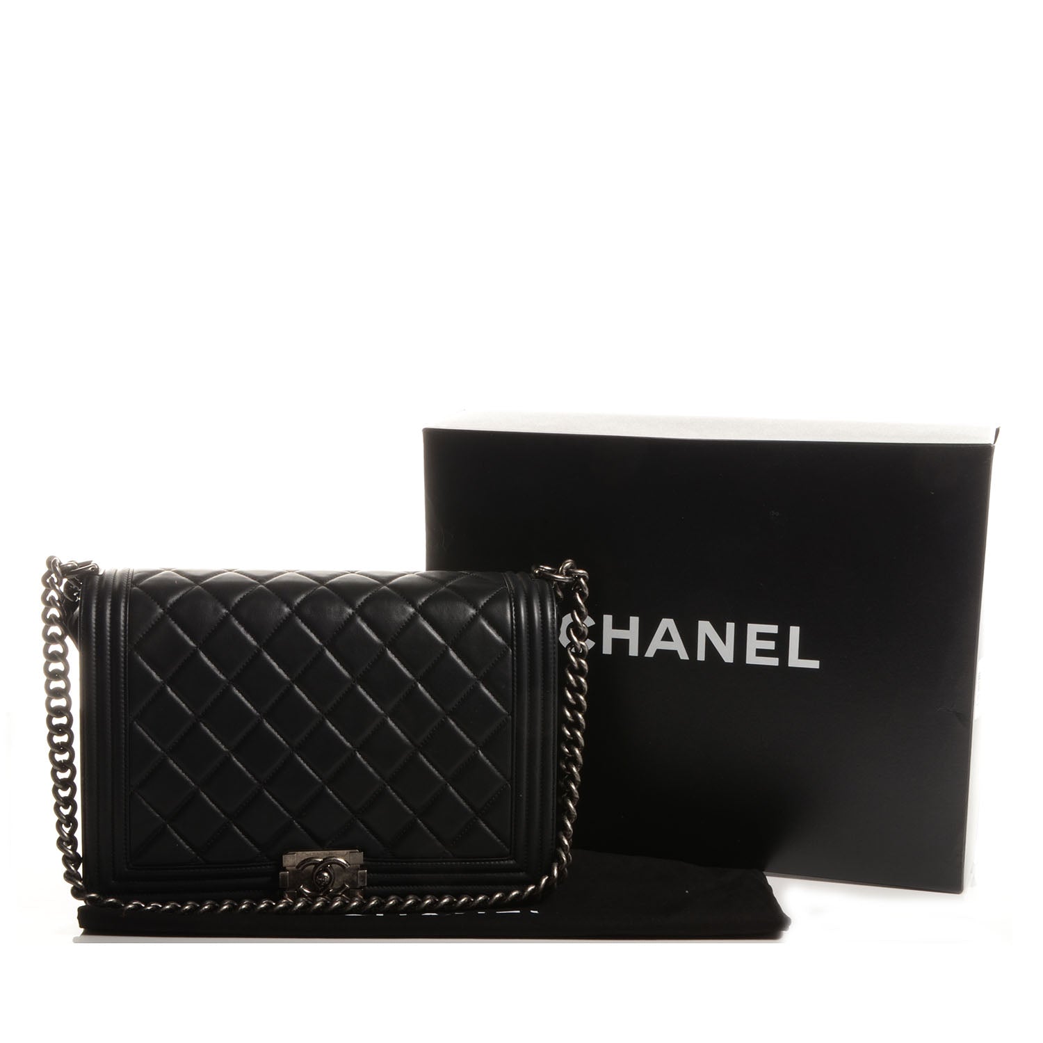 Chanel Calfskin Quilted Large Boy Flap Black 5 of 9