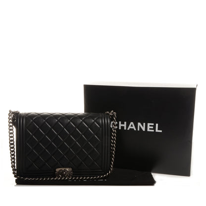 Chanel Calfskin Quilted Large Boy Flap Black 5 of 9