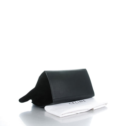 Celine Drummed Calfskin Suede Medium Trapeze Black 4 of 8