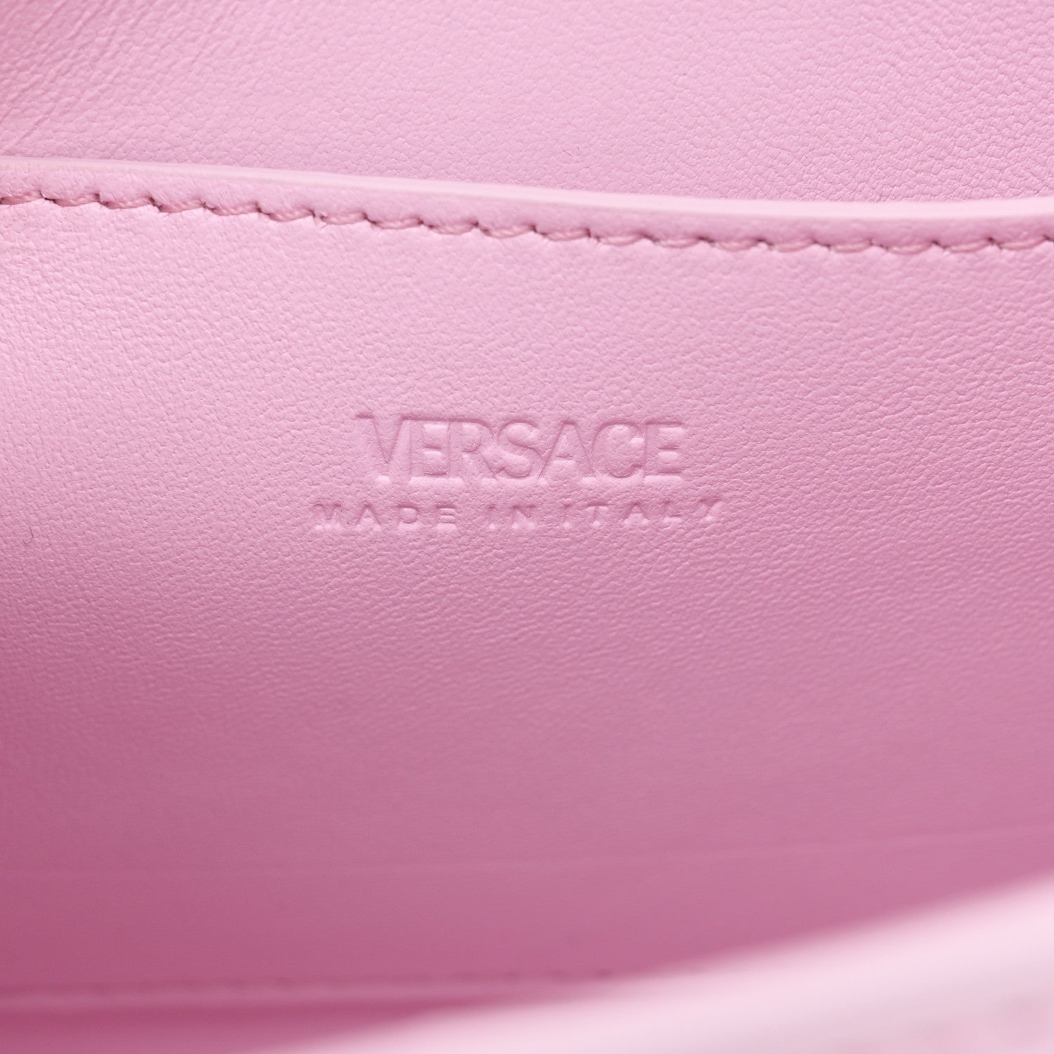 Versace Calfskin Greca Goddess Mini Top Handle Bag Pink 6 of 13